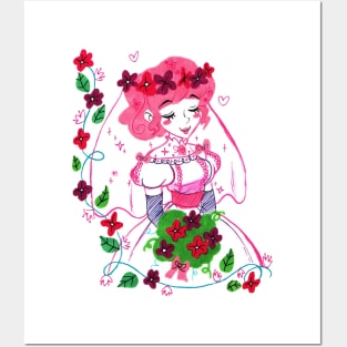 Pink Haired Bride Posters and Art